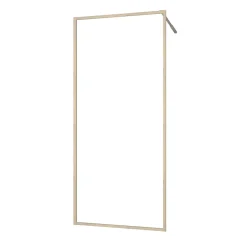 Paroi de douche à l'italienne l.90 x H.200 cm profilés effet bois, Galedo Wood Edge* Paroi De Douche