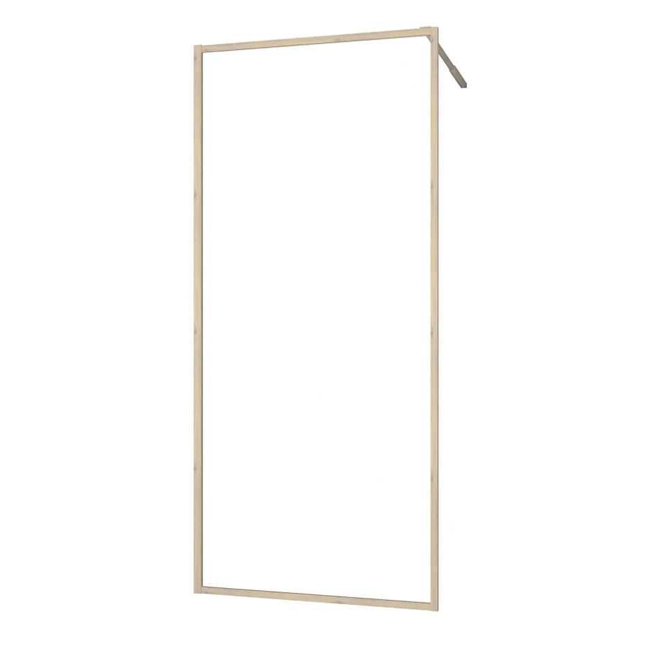 Paroi de douche à l'italienne l.90 x H.200 cm profilés effet bois, Galedo Wood Edge* Paroi De Douche
