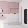 paroi de douche à l'italienne fixe 70x200cm,style atelier,Profilé en aluminium chromé,en 8mm verre anticalcaire,sans receveur* Paroi De Douche
