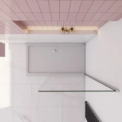 paroi de douche à l'italienne fixe 70x200cm,style atelier,Profilé en aluminium chromé,en 8mm verre anticalcaire,sans receveur* Paroi De Douche