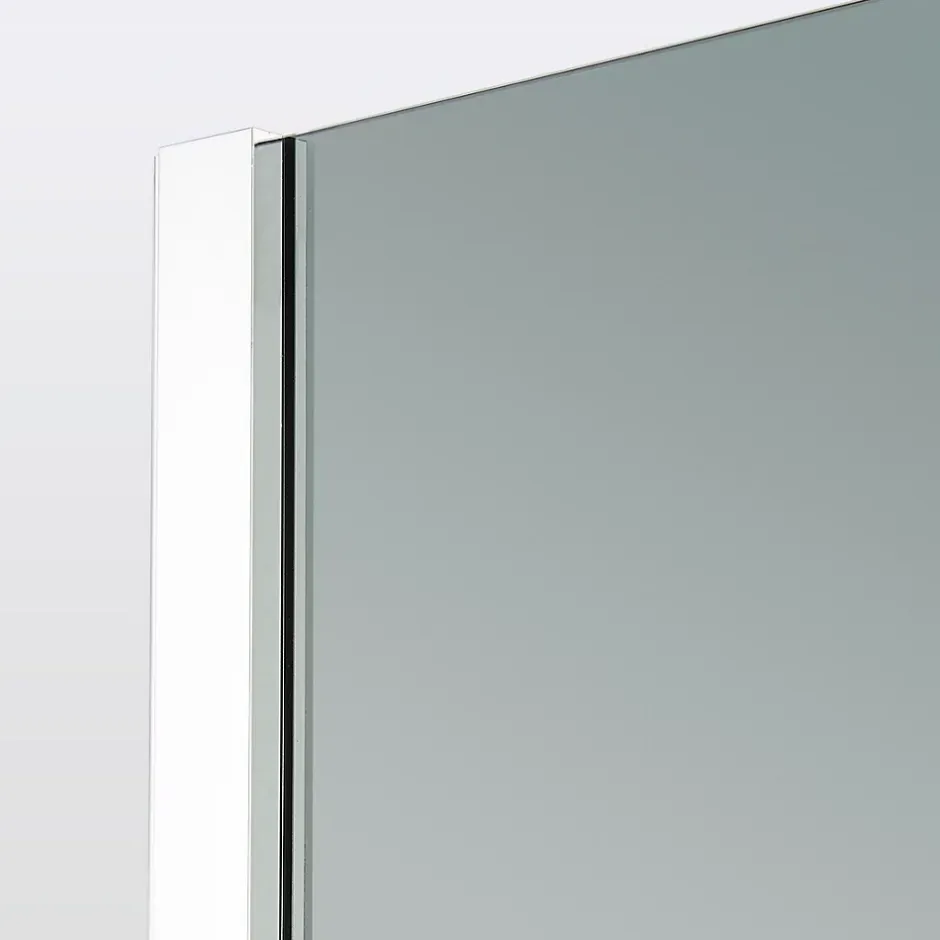 Paroi de douche à l'italienne Cooke & Lewis Zilia verre fumé 80 cm