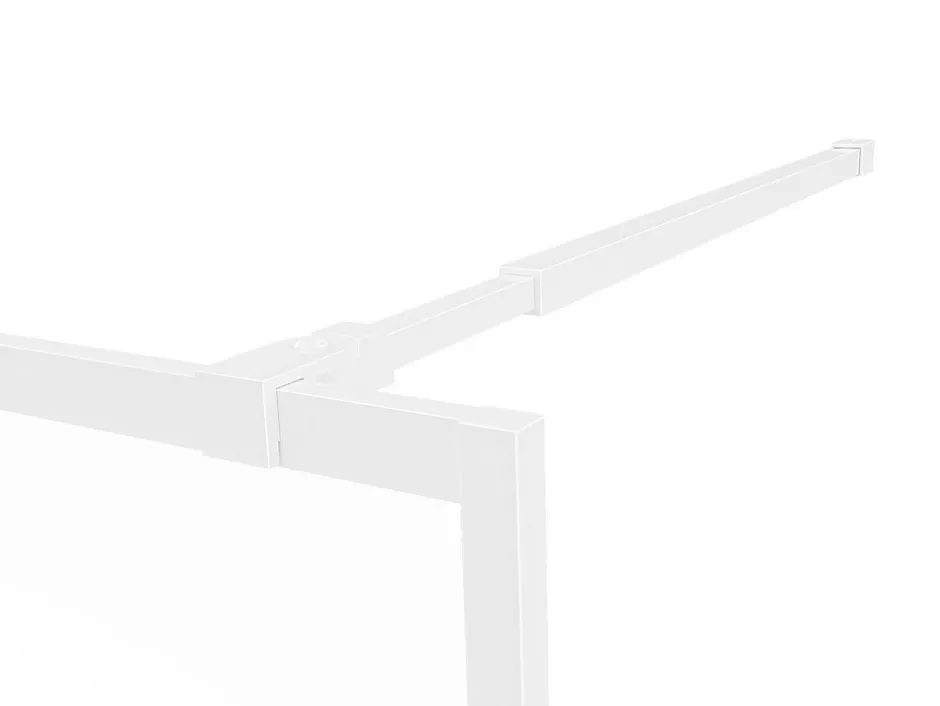Vente-unique Paroi de douche à l'italienne style atelier - Blanc mat - 120 x 200 cm - URBANIK* Paroi De Douche