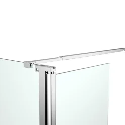 Paroi de douche à l'italienne fixe avec volet l.80+45 x H.195 cm, bandes miroir, profilés alu chrome, GoodHome Ledava* Paroi De Douche