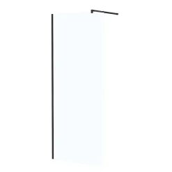 Paroi de douche à l'italienne H.195 x l.80 cm, ép. 5 mm, profilé noir, Galedo Essentiel* Paroi De Douche
