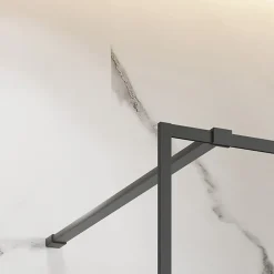 Paroi de douche à l'italienne transparente, profilé noir mat 140 cm, Schulte Impériale Contoura* Paroi De Douche