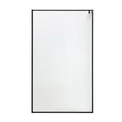 Paroi de douche à l'italienne GoodHome Ezili gaufré profilé noir 120 cm