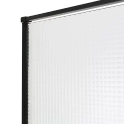 Paroi de douche à l'italienne GoodHome Ezili gaufré profilé noir 120 cm