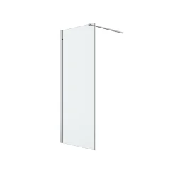 Paroi de douche à l'italienne fixe l.80 x H.195 cm, verre transparent, profilés alu chrome, GoodHome Ledava* Paroi De Douche