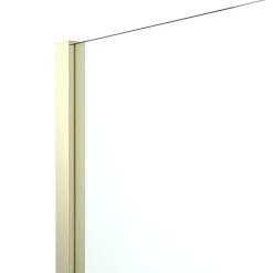 Paroi de douche à l'italienne fixe l.120 x H.195 cm, profilés alu finition doré brossé, GoodHome Ledava* Paroi De Douche