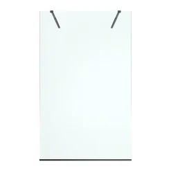 Paroi de douche à l'italienne centrale l.120 x 195 cm, profilés alu noir mat, GoodHome Ledava