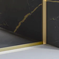 Paroi de douche à l'italienne transparente, profilé doré 90 cm, Schulte Impériale Contoura