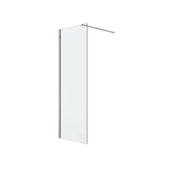 Paroi de douche à l'italienne fixe l.70 x H.195 cm, verre transparent, profilés alu chrome, GoodHome Ledava* Paroi De Douche