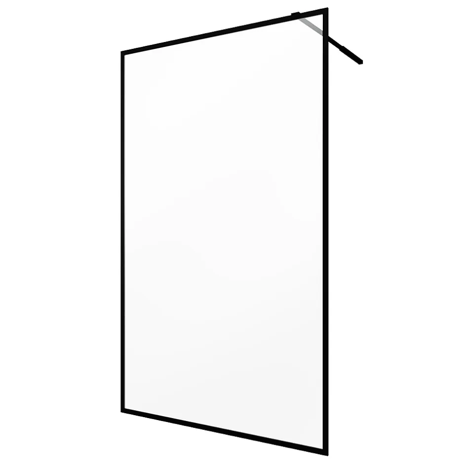 Paroi de douche à l'italienne noir Galedo Dark Edge transparent 100cm