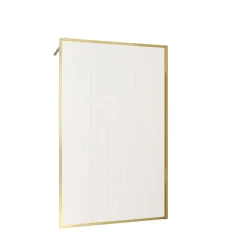 Paroi de douche à l'italienne l.120 x H.200 cm verre ondulé et profilés doré brossé, Galedo Golden Edge* Paroi De Douche