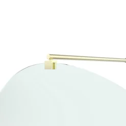 Paroi de douche à l'italienne arrondie l.120 x 198 cm, profilés alu finition doré brossé, GoodHome Ledava* Paroi De Douche