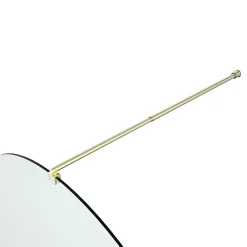 Paroi de douche à l'italienne arrondie l.120 x 198 cm, profilés alu finition doré brossé, GoodHome Ledava* Paroi De Douche