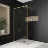Paroi de douche à l'italienne H.200 x l. 100 cm, ép. 6mm, profilé doré, Galedo Edge* Paroi De Douche