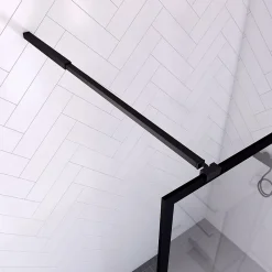 Paroi de douche à l'italienne noir Galedo Dark Edge transparent 90cm