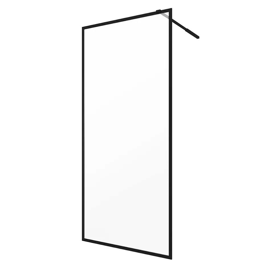 Paroi de douche à l'italienne noir Galedo Dark Edge transparent 90cm