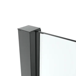 Paroi de douche à l'italienne fixe l.100 x H.195 cm, verre transparent, profilés alu noir, GoodHome Ledava* Paroi De Douche