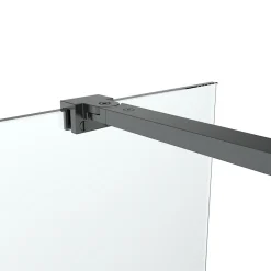 Paroi de douche à l'italienne fixe l.100 x H.195 cm, verre transparent, profilés alu noir, GoodHome Ledava* Paroi De Douche