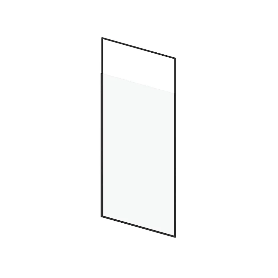 Paroi de douche à l'italienne extensible H.203/273 x l.120 cm, ép. 6 mm, profilé noir, Galedo* Paroi De Douche
