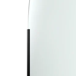 Paroi de douche à l'italienne arrondie l.120 x 198 cm, profilés alu finition noir mat, GoodHome Ledava* Paroi De Douche
