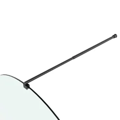 Paroi de douche à l'italienne arrondie l.120 x 198 cm, profilés alu finition noir mat, GoodHome Ledava* Paroi De Douche