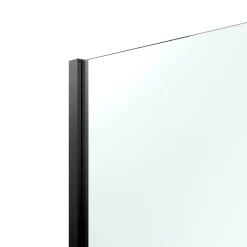 Paroi de douche à l'italienne fixe l.120 x H.195 cm, verre transparent, profilés alu noir, GoodHome Ledava