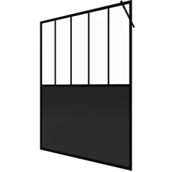 Paroi de douche à l'italienne Galedo Black Indus transparent 140cm* Paroi De Douche