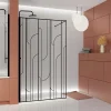 Paroi de douche à l'italienne l.120 x H.195 cm profilés noirs, Galedo Art Déco* Paroi De Douche