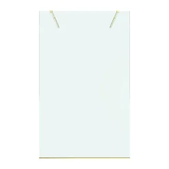 Paroi de douche à l'italienne centrale l.120 x 195 cm, profilés alu doré brossé, GoodHome Ledava* Paroi De Douche