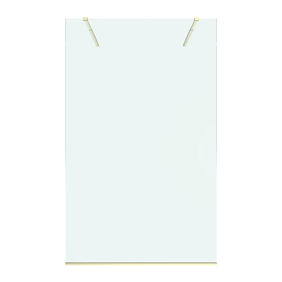 Paroi de douche à l'italienne centrale l.120 x 195 cm, profilés alu doré brossé, GoodHome Ledava* Paroi De Douche