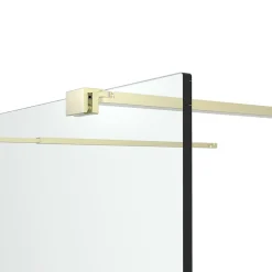 Paroi de douche à l'italienne centrale l.120 x 195 cm, profilés alu doré brossé, GoodHome Ledava* Paroi De Douche