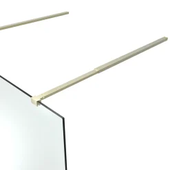Paroi de douche à l'italienne centrale l.120 x 195 cm, profilés alu doré brossé, GoodHome Ledava* Paroi De Douche