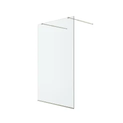 Paroi de douche à l'italienne centrale l.120 x 195 cm, profilés alu doré brossé, GoodHome Ledava* Paroi De Douche