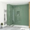 Paroi de douche à l'italienne H.195 x l.140 cm, ép. 5 mm, profilé chrome, Galedo Essentiel