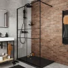 Paroi de douche à l'italienne GoodHome Ahti transparent profilé noir 120 cm