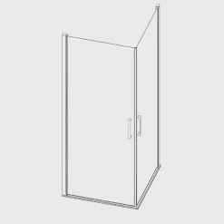 Kassandra Paroi de douche accès en angle 2 portes pivotantes NARDI 60 x 60 cm