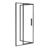 Vente-unique Paroi de douche avec porte pivotante noir mat style industriel - 120 x 80 x 195 cm - TORONI* Paroi De Douche