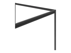 Vente-unique Paroi de douche avec porte pivotante noir mat style industriel - 120 x 80 x 195 cm - TORONI* Paroi De Douche