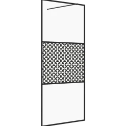 Vidaxl Paroi de douche avec verre ESG transparent 100x195 cm Noir