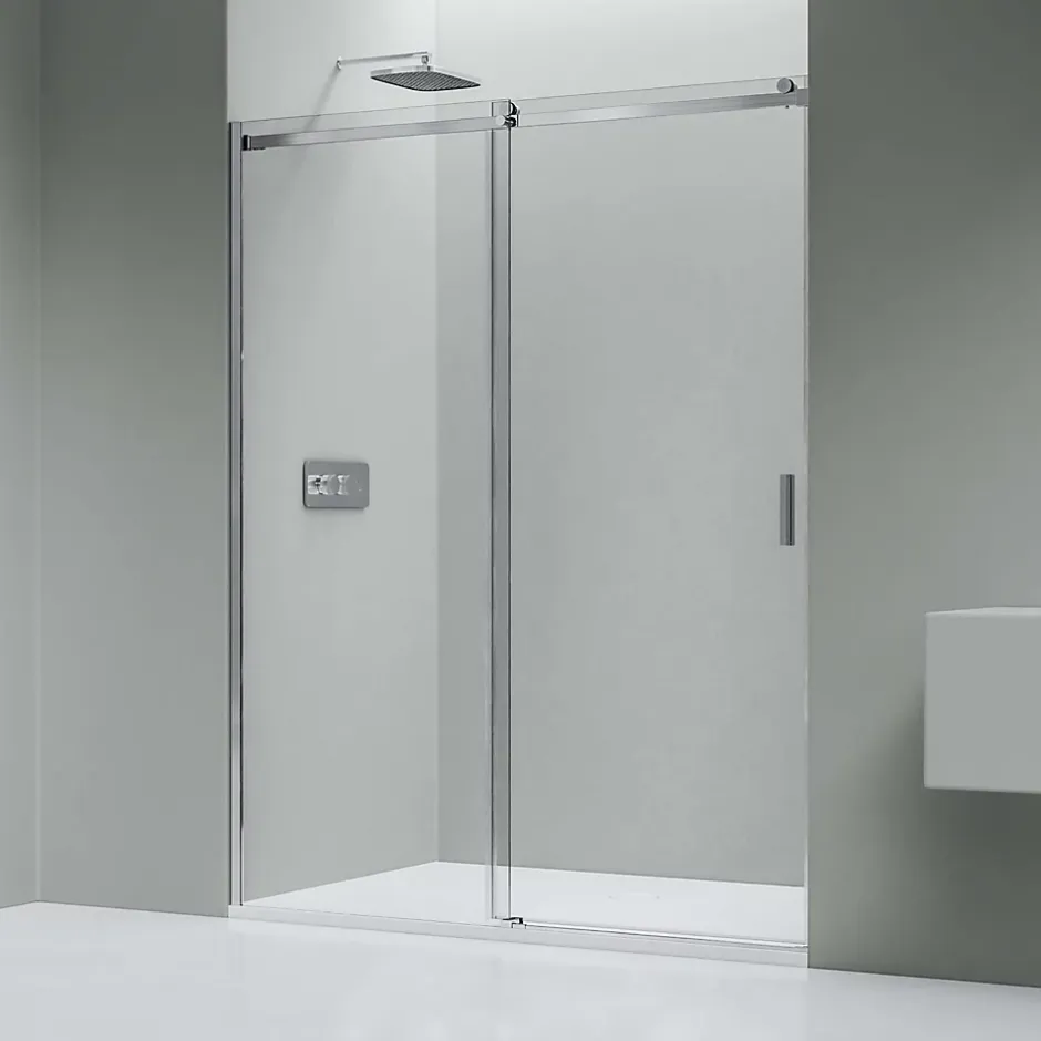 Bernstein Paroi de douche 120cmx195cm(LxH) profil chrome en verre ESG 6mm, Cabine de douche porte coulissante - NT806* Porte De Douche