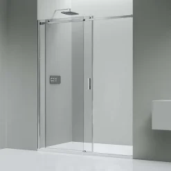 Bernstein Paroi de douche 120cmx195cm(LxH) profil chrome en verre ESG 6mm, Cabine de douche porte coulissante - NT806* Porte De Douche