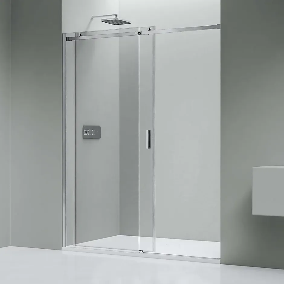 Bernstein Paroi de douche 120cmx195cm(LxH) profil chrome en verre ESG 6mm, Cabine de douche porte coulissante - NT806* Porte De Douche