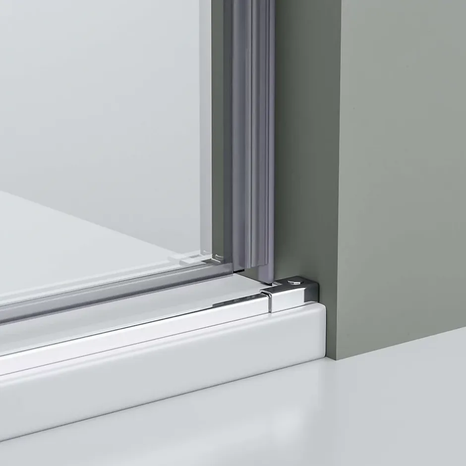 Bernstein Paroi de douche 120cmx195cm(LxH) profil chrome en verre ESG 6mm, Cabine de douche porte coulissante - NT806* Porte De Douche