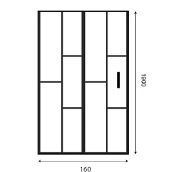 Cuisibane Paroi de douche coulissante verrière ATELIA 160 cm* Porte De Douche