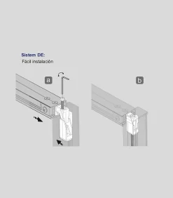 Kassandra Paroi de douche coulissante DELTA - Noir Mat - 113-115.6 cm - Fermeture amortie - Réversible - Anticalcaire