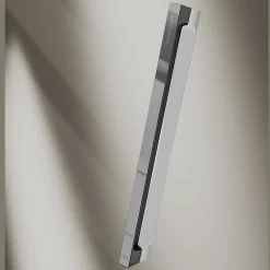 Kassandra Paroi de douche coulissante DELTA - Argent brillant - Sérigraphié - 130-132.6 cm - Fermeture amortie - Réversible - Anticalcaire* Porte De Douche