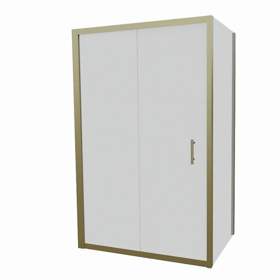 Cuisibane Paroi de douche d'angle porte coulissante + retour fixe GOLDY 120 cm x 80 cm* Porte De Douche